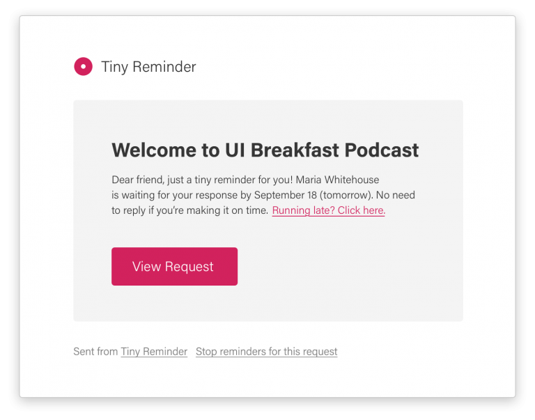 Tiny Reminder Podcasting